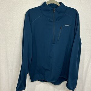 Merrell Men's 1/4 Zip Blue Fleece Pullover Size large Zip Pocket